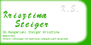 krisztina steiger business card